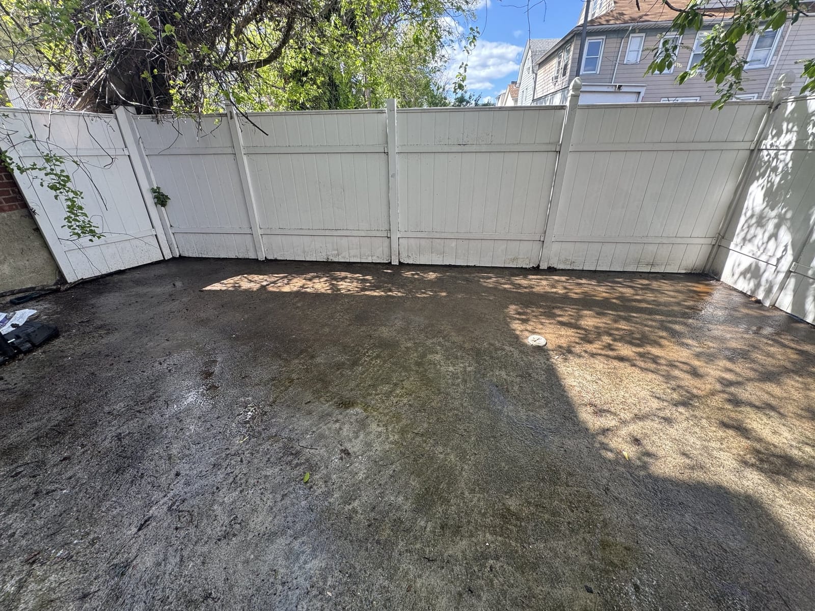 Cleared outdoor area after junk removal service